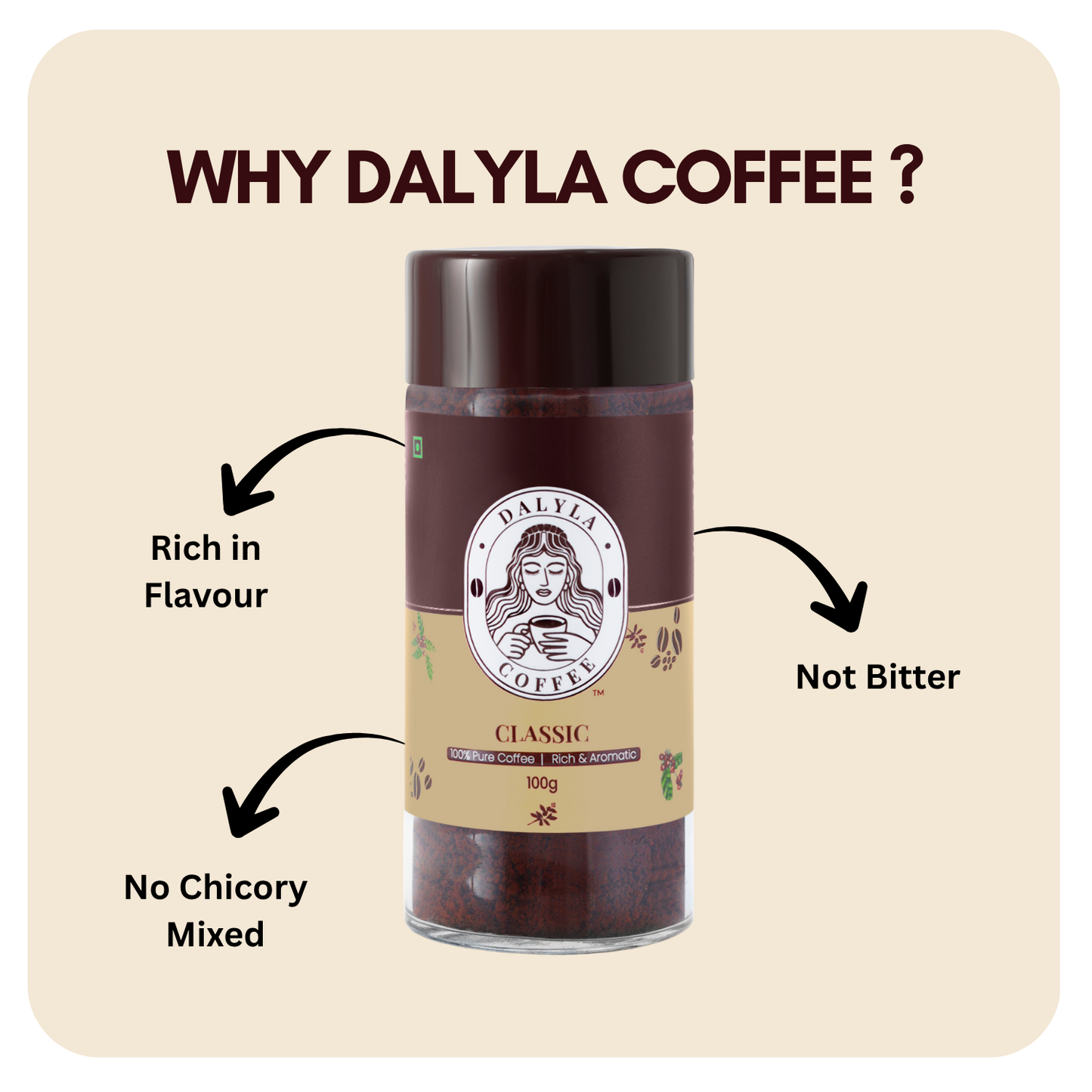 Dalyla Classic Instant Coffee (100 gm)