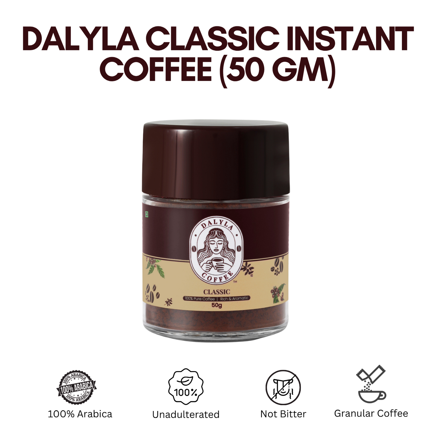 Dalyla Classic Instant Coffee (50 gm)