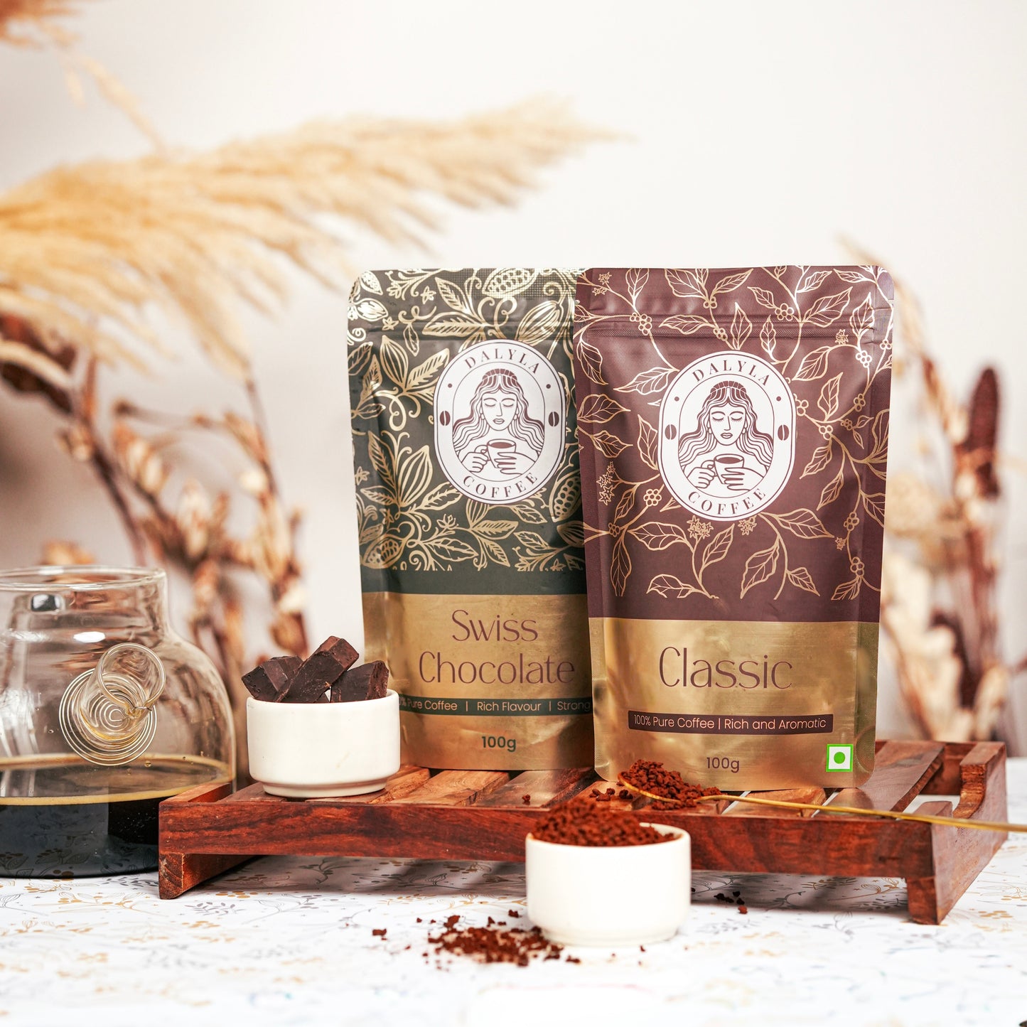 CHOCO RUSH LATTE - Swiss Chocolate & Dalyla Classic Instant Coffee (100g x 2) - 200g