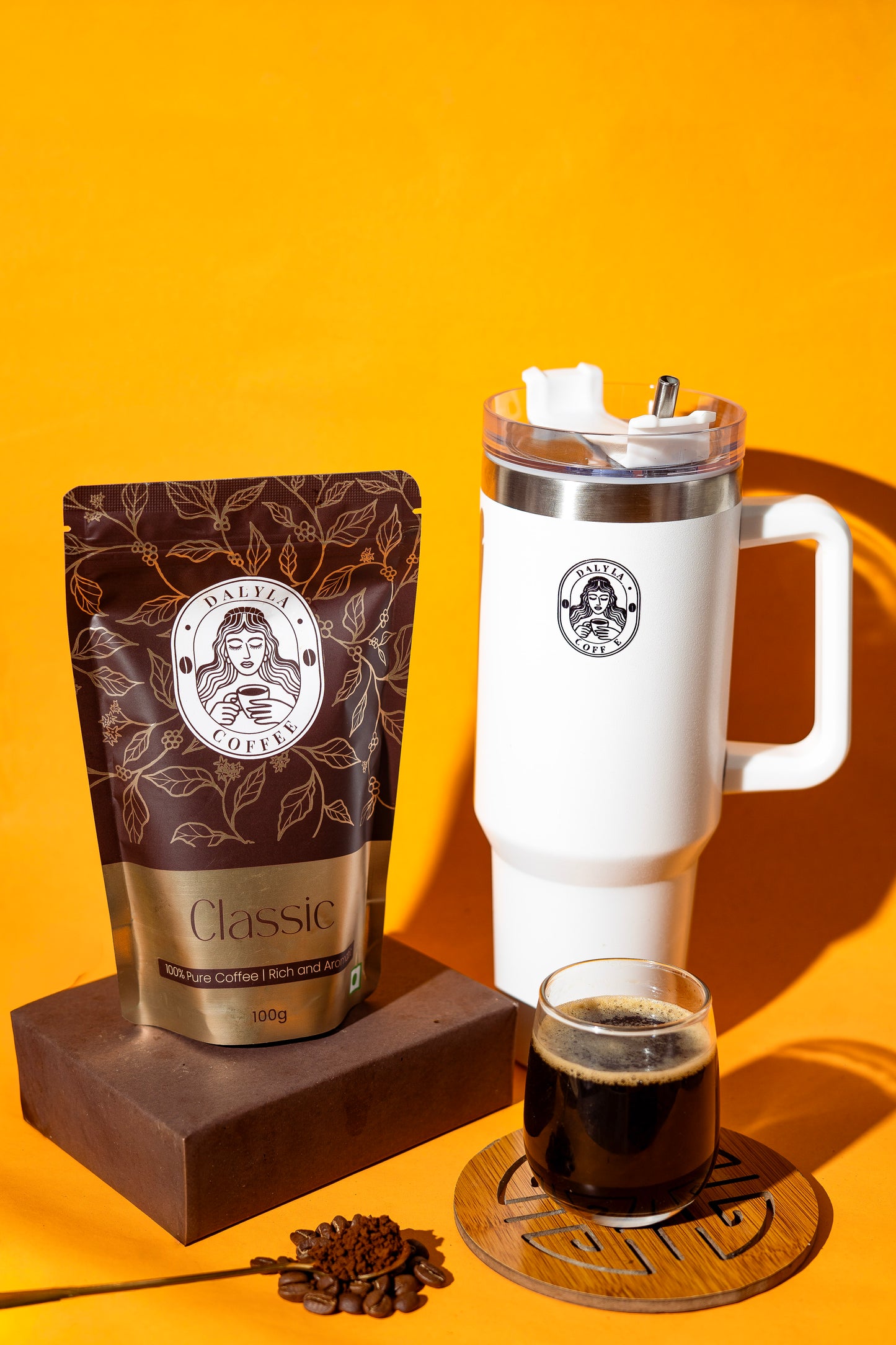 DALYLA BREW AND SIP - 100g Instant Coffee + Dalyla Stanley Cup COMBO